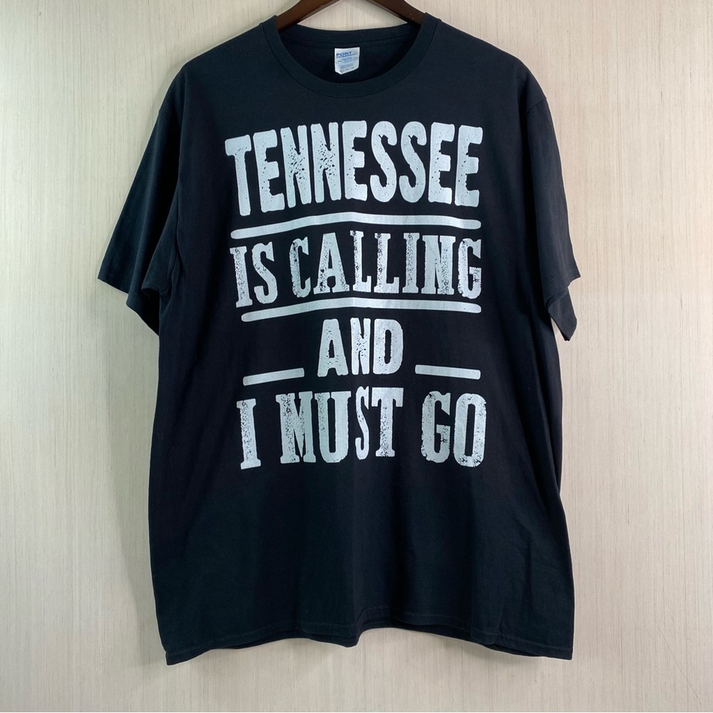 Port & Company Tennessee Is Calling And I Must Go Black Graphic T-Shirt XL